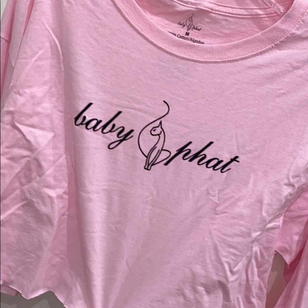 PINK BABY PHAT CROPPED SHIRT